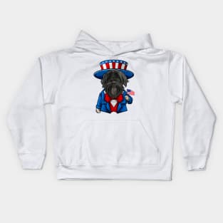 Fourth of July Portuguese Water Dog Kids Hoodie